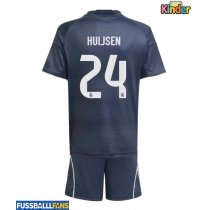 Real Madrid Dean Huijsen #24 Auswärts Trikotsatz Kinder 2025-26 Kurzarm (+ Kurze Hosen)